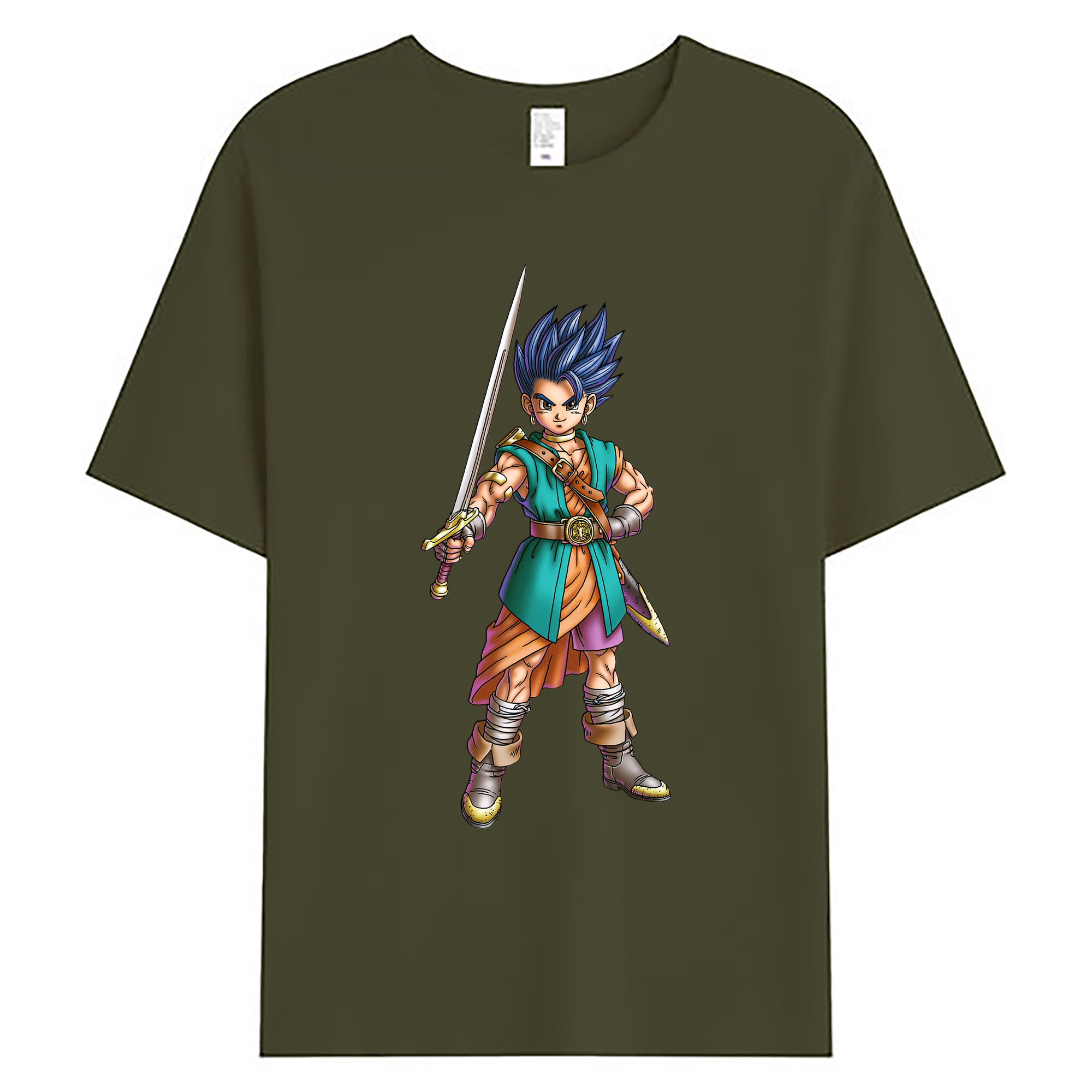（画像用） ドラゴンクエスト Doragon Kuesuto Dragon Quest 綿100％ メンズ半袖Tシャツ｜肌触りやわらか＆通気性